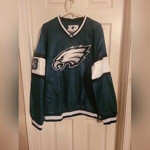 Philadelphia Eagles Green Pullover Jacket NFL Starter Size XL
